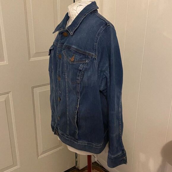Lane Bryant Dark Wash Denim Jacket Women Plus Size 24 - Picture 3 of 6